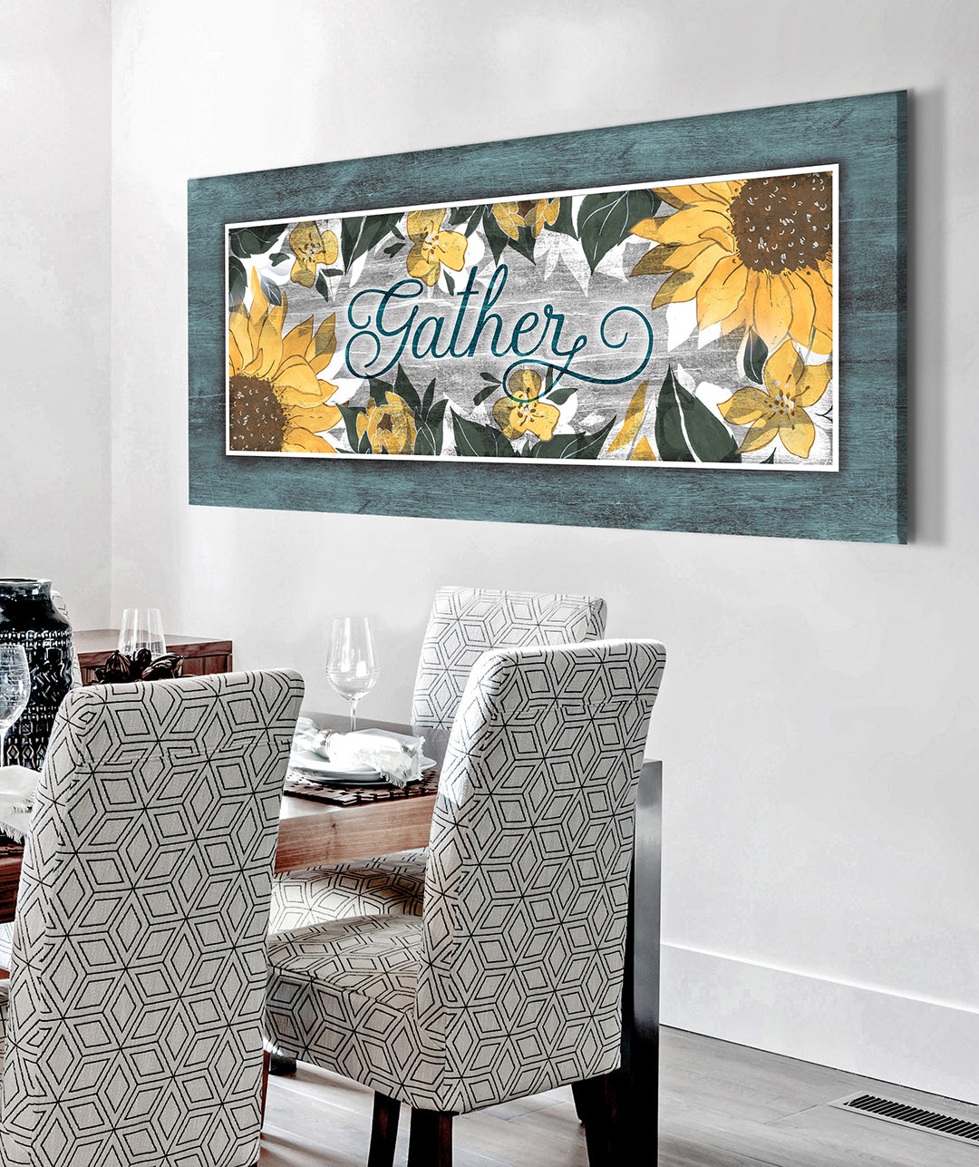 High - quality Christian Sunflower Wall Art with Wood Frame, Ready to Hang
