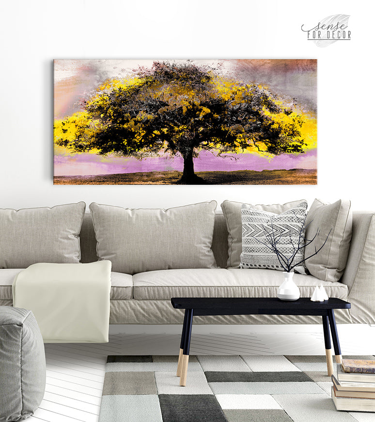 High - Quality Big Tree Nature Wall Art with Wood Frame, Ready to Hang