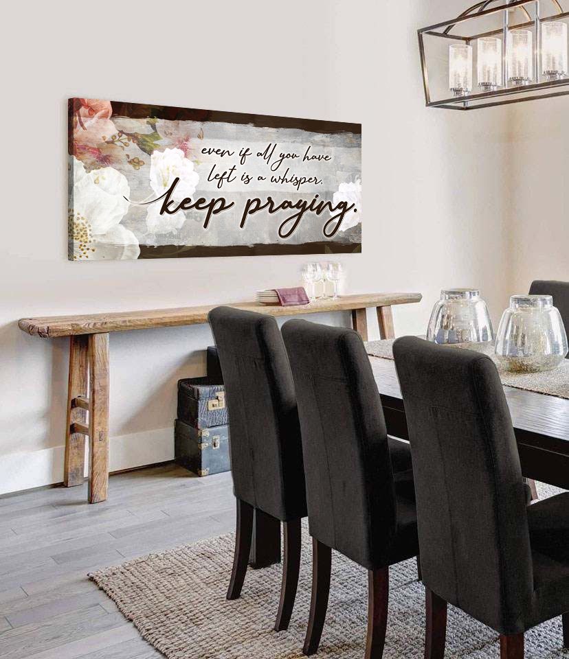 Exclusive Christian Wall Art - Keep Praying Wood Frame, Ready To Hang! Buy 2 Save 20%
