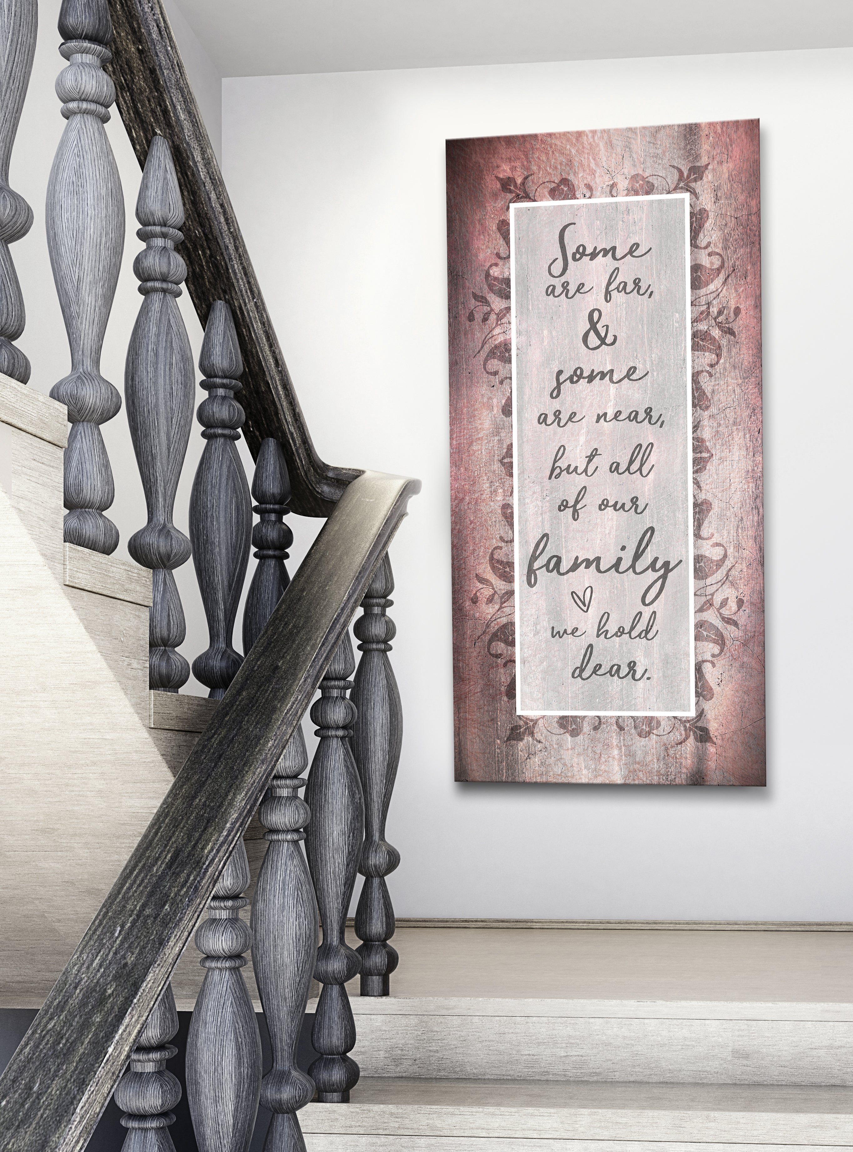 High - Quality Wood - Framed Family Wall Art: Some Near, Some Far (Ready to Hang)