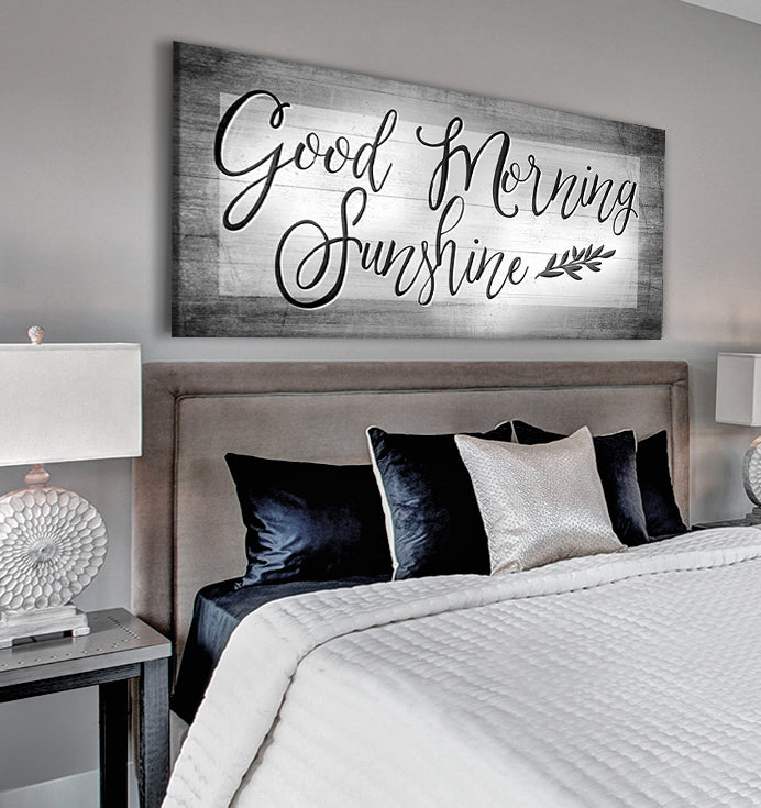 Hot Deal! Ready - To - Hang Wood - Framed Couples Wall Art: Good morning sunshine
