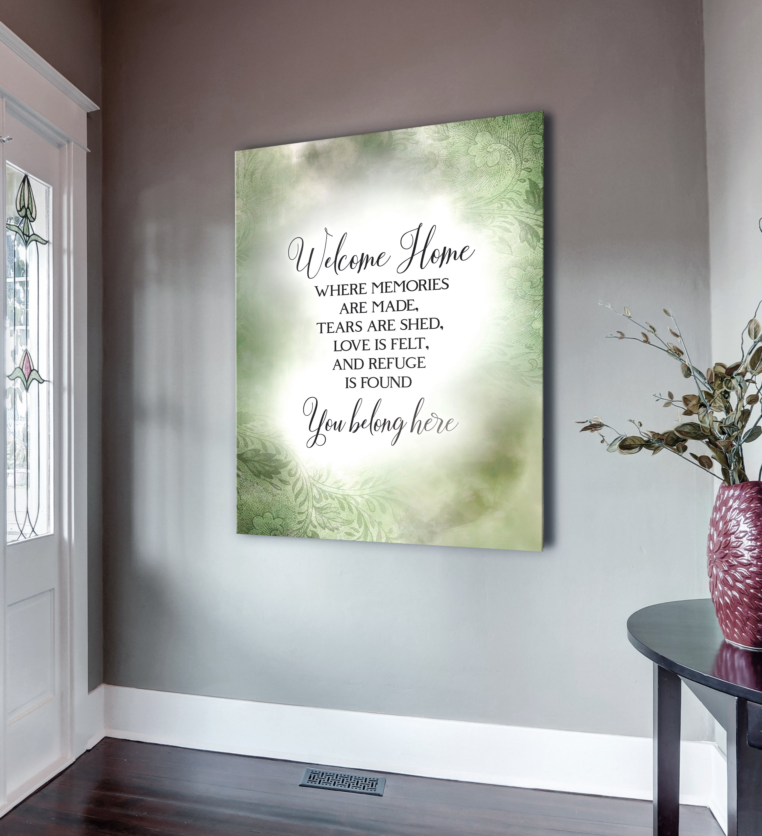 Exclusive! Ready-to-Hang Wood Frame Home Wall Art: Welcome Home, Where Memories Are Made