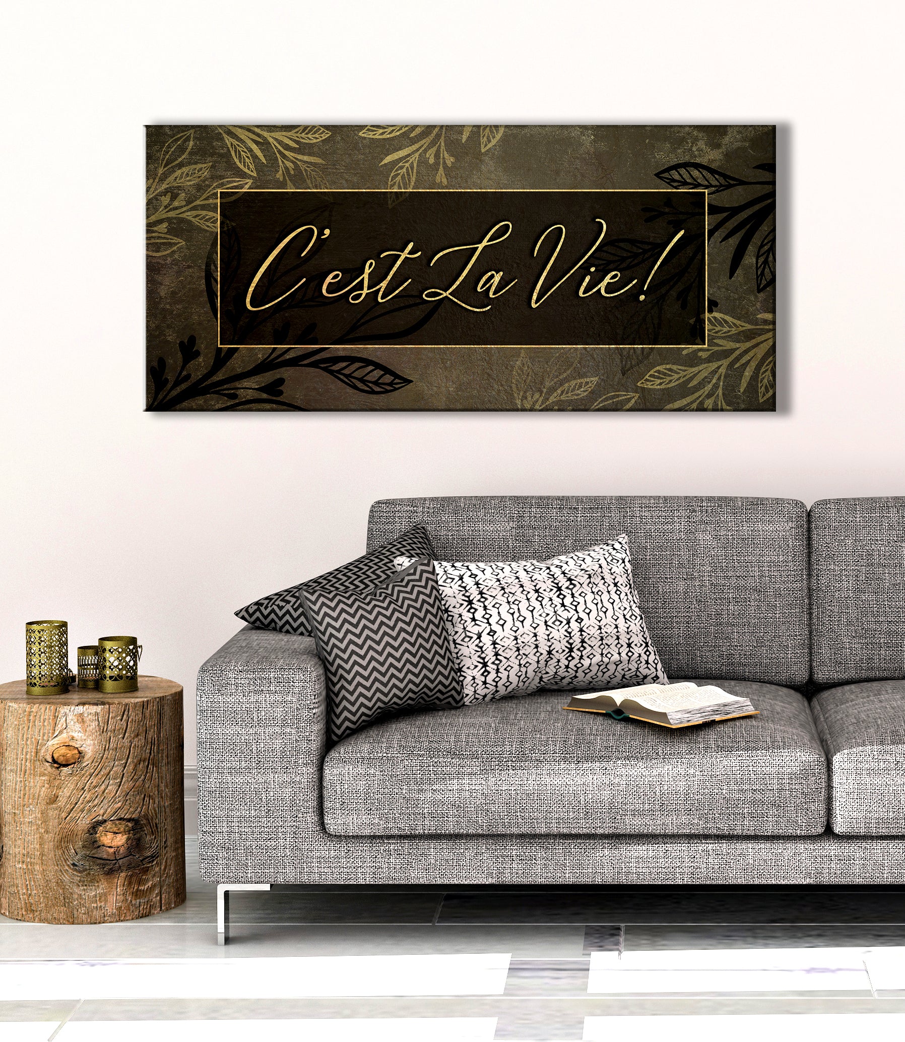 Hot Sale! Ready-to-Hang Wood Frame Home Wall Art - C'est La Vie