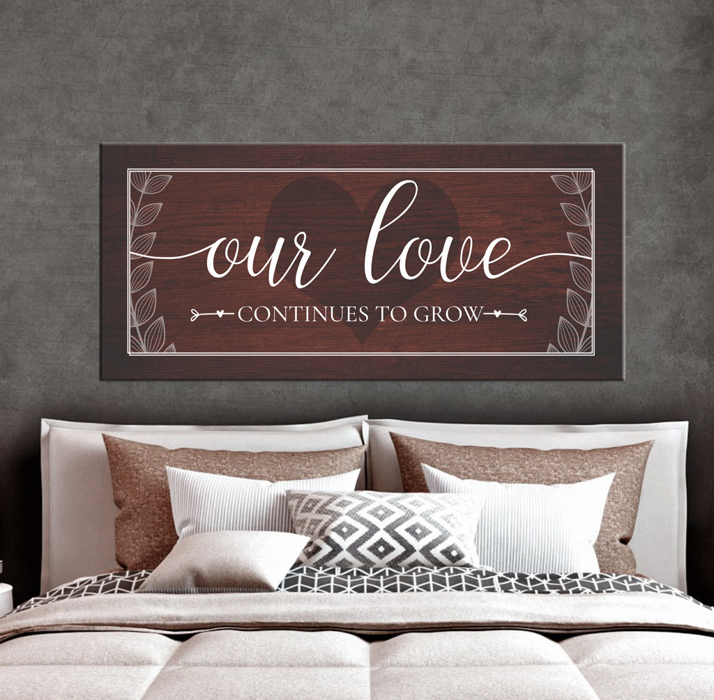 Hot Deal! Ready-to-Hang Wood Frame Couples Wall Art - Our Love Keeps Growing
