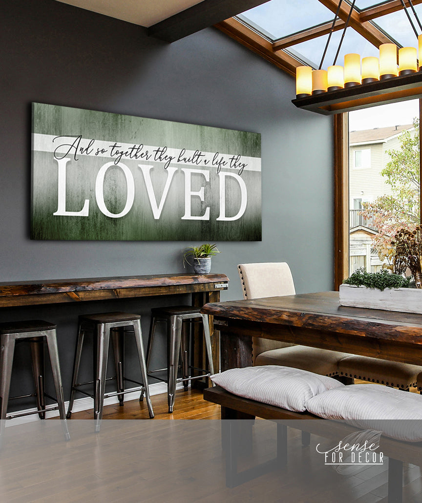 Hot! Couples Wall Art: 'And So Together They Built' V6 (Wood Frame, Ready To Hang)