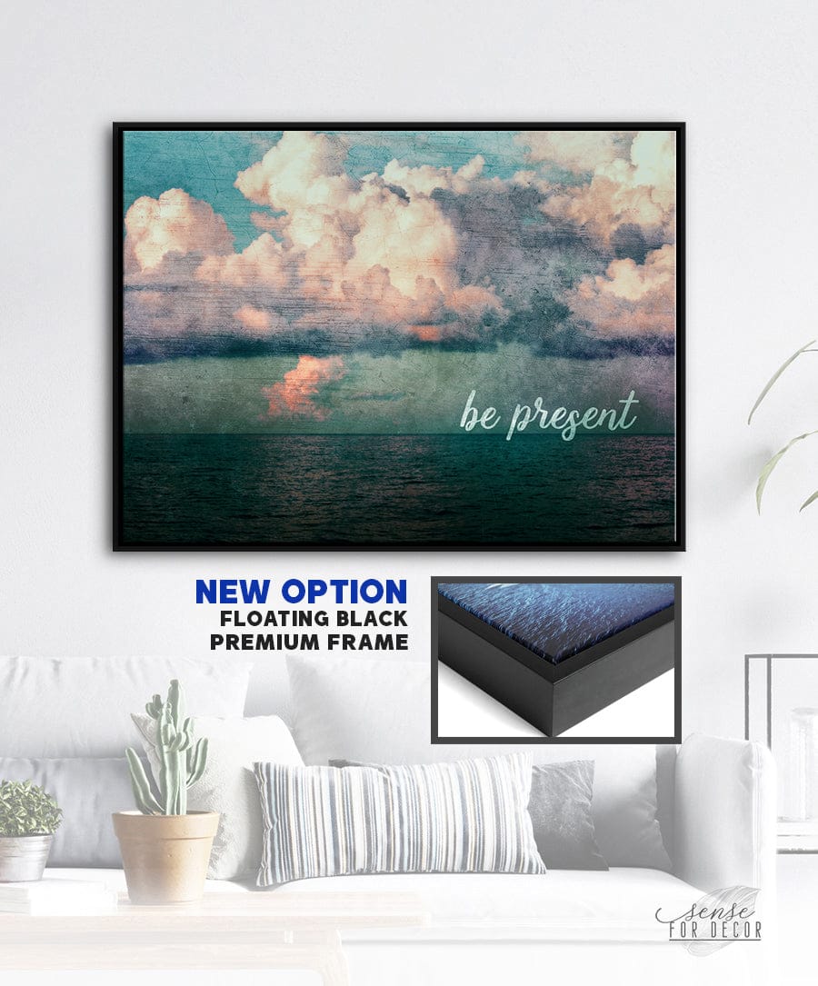 Exclusive! Ready - To - Hang Wood - Framed 'Be Present' Home Wall Art