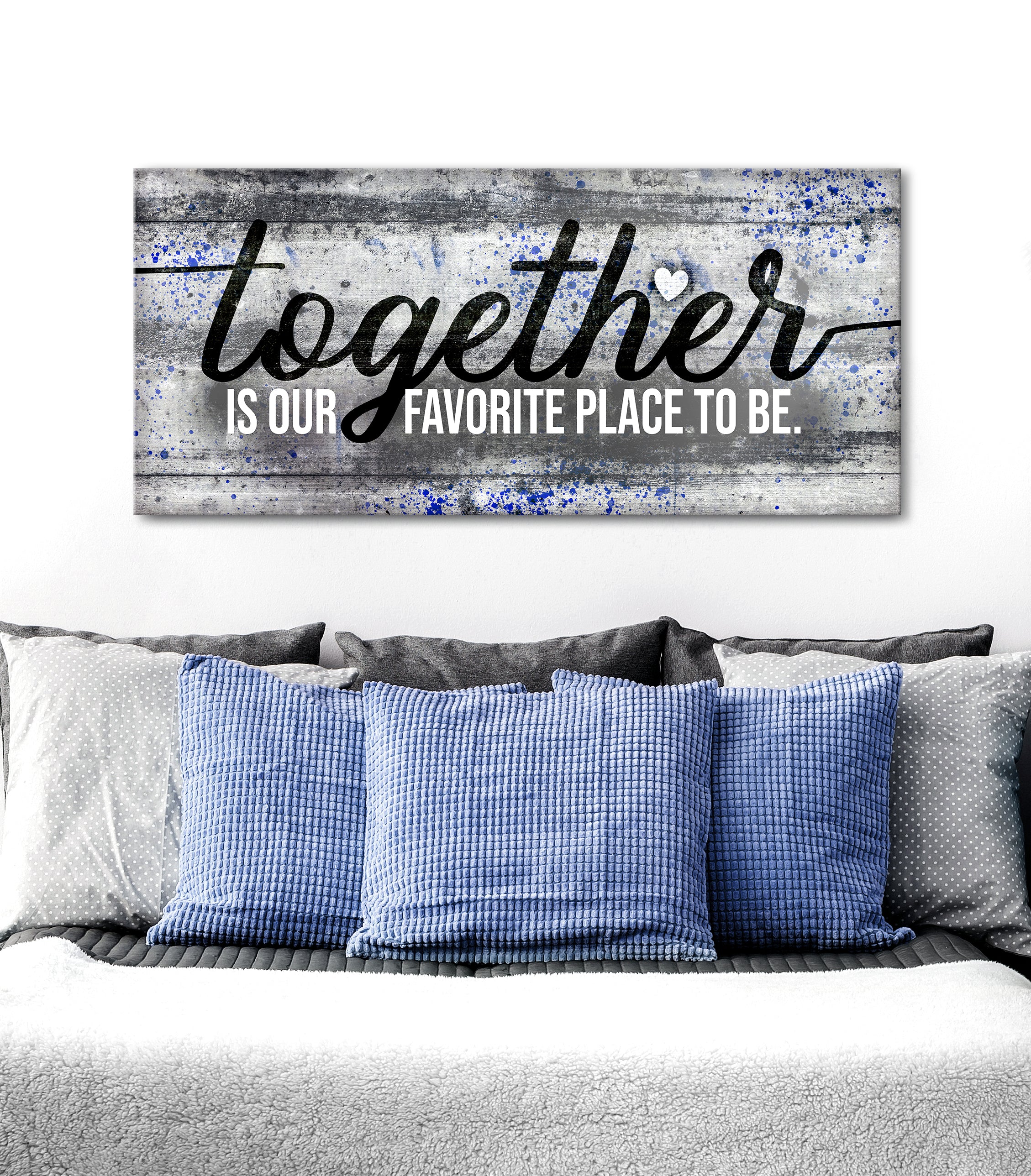 Hot Deal! High - Quality Couples Wall Art 'Together is Our Favorite Place to Be' with Wood Frame, Ready to Hang