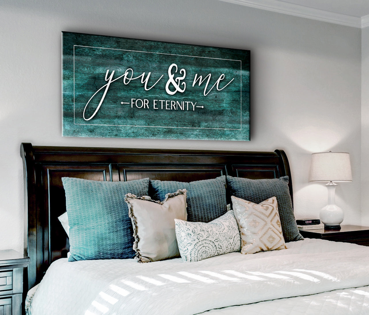 Exclusive Couples Wall Art: 'You & Me For Eternity' with Wood Frame, Ready to Hang - Buy 2 Get 20% Off!