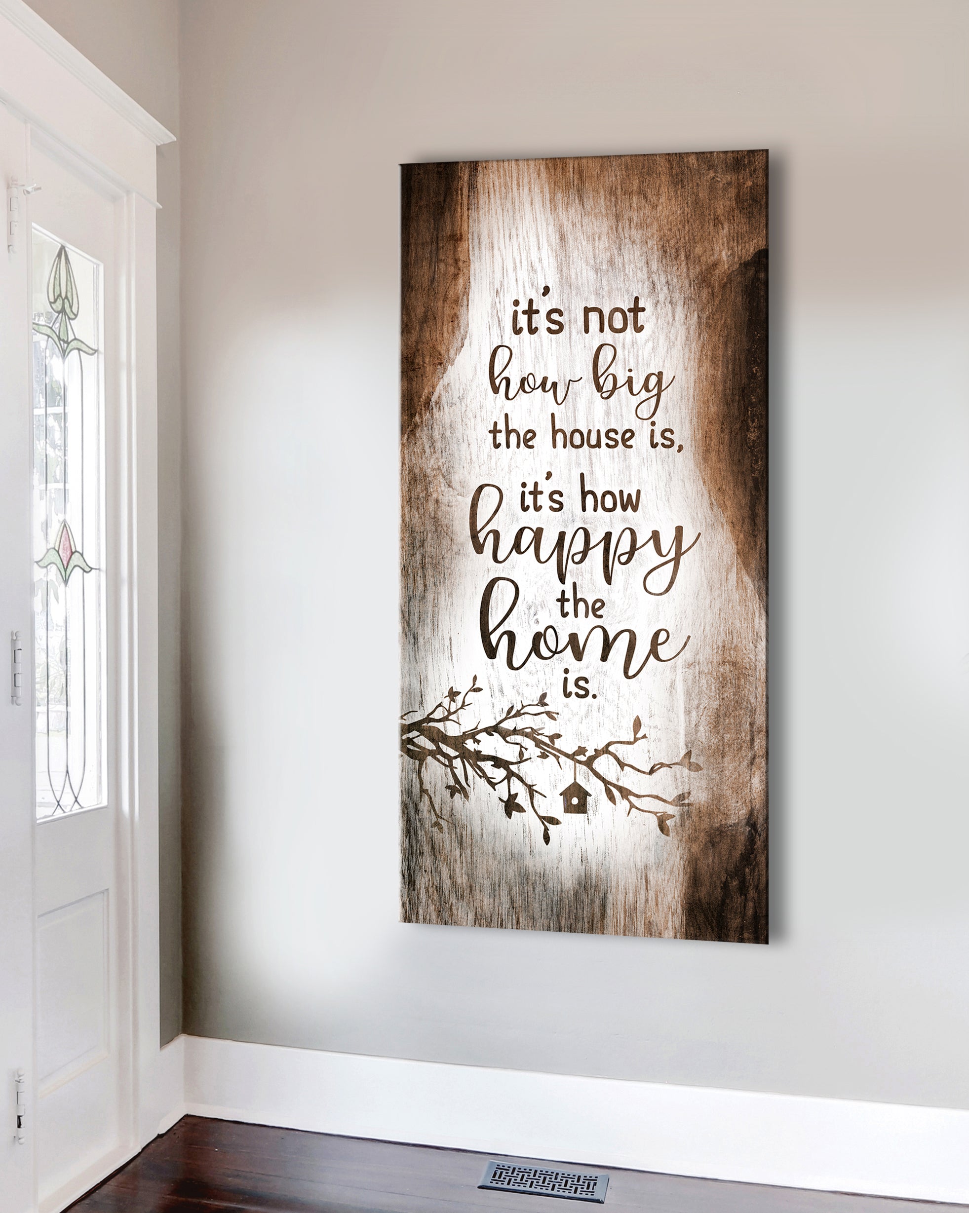 Hot Deal! Home Wall Art - It's Not About House Size V2 with Wood Frame, Ready To Hang