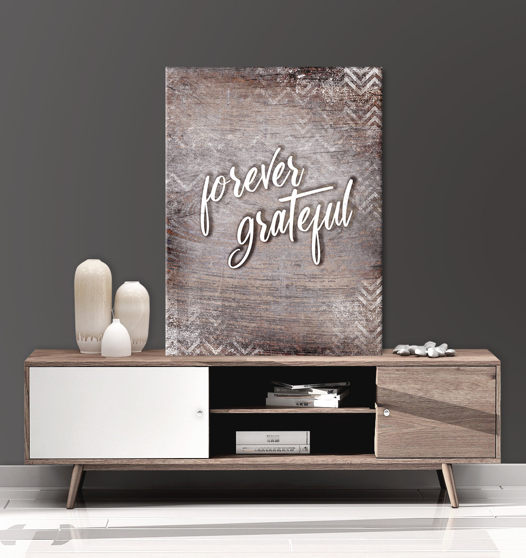 Exclusive Christian Wall Art - Forever Grateful V3 with Wood Frame, Ready to Hang! Buy 2 Save 20%