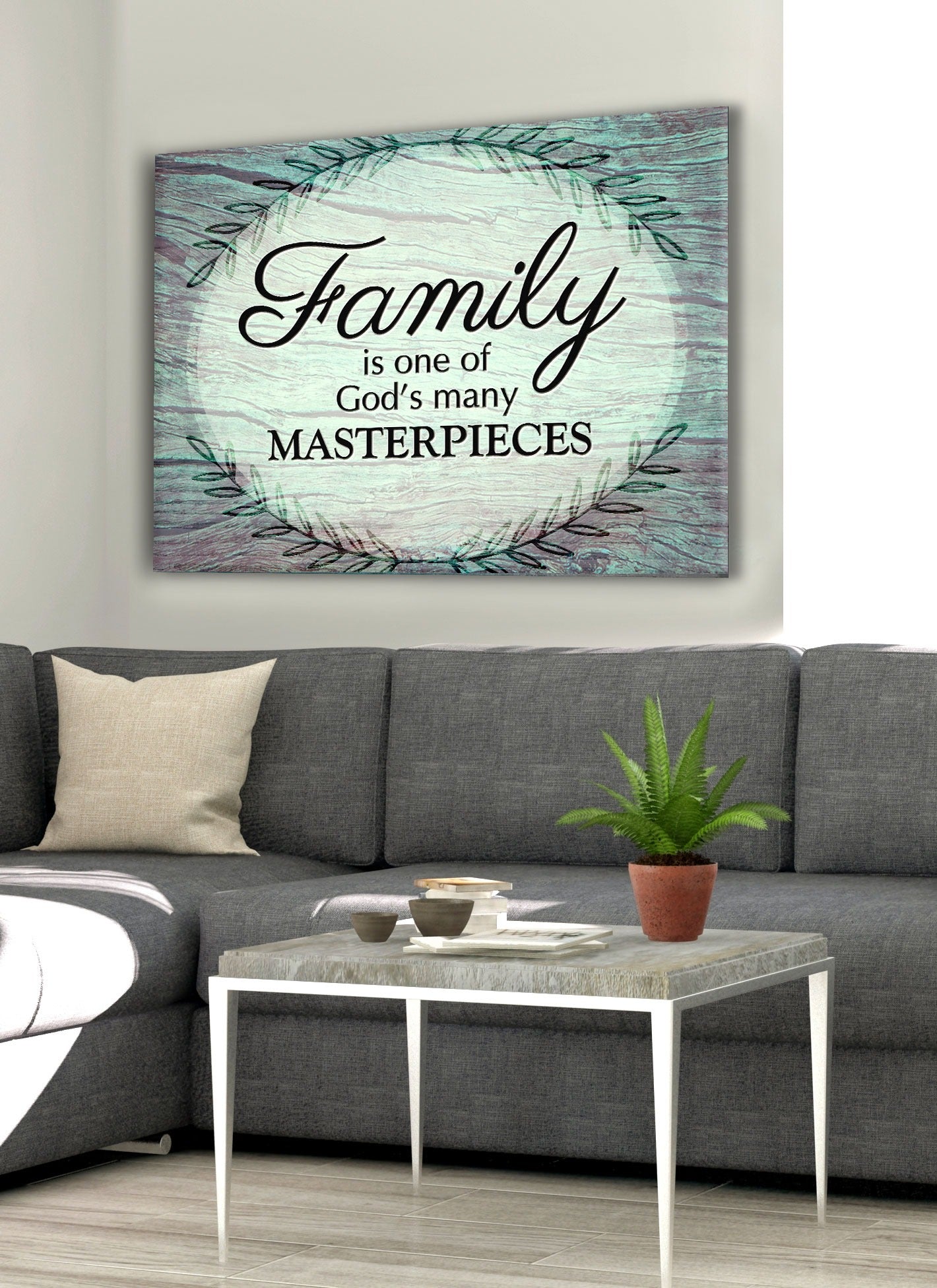 Hot! Christian Family Wall Art V2 - Wood Frame, Ready To Hang