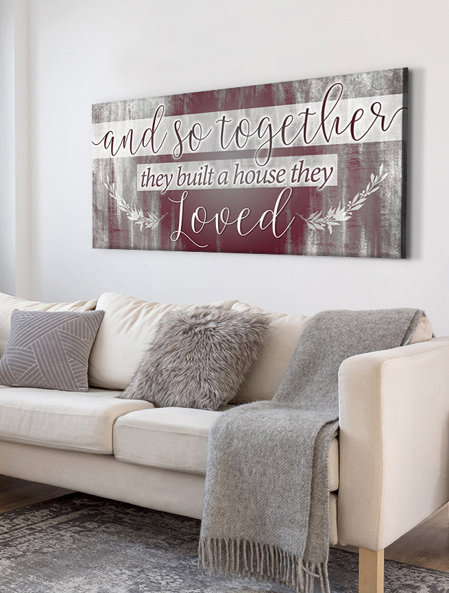 High - quality Wood - framed Wall Art: 'And So Together They Build A House' Ready To Hang