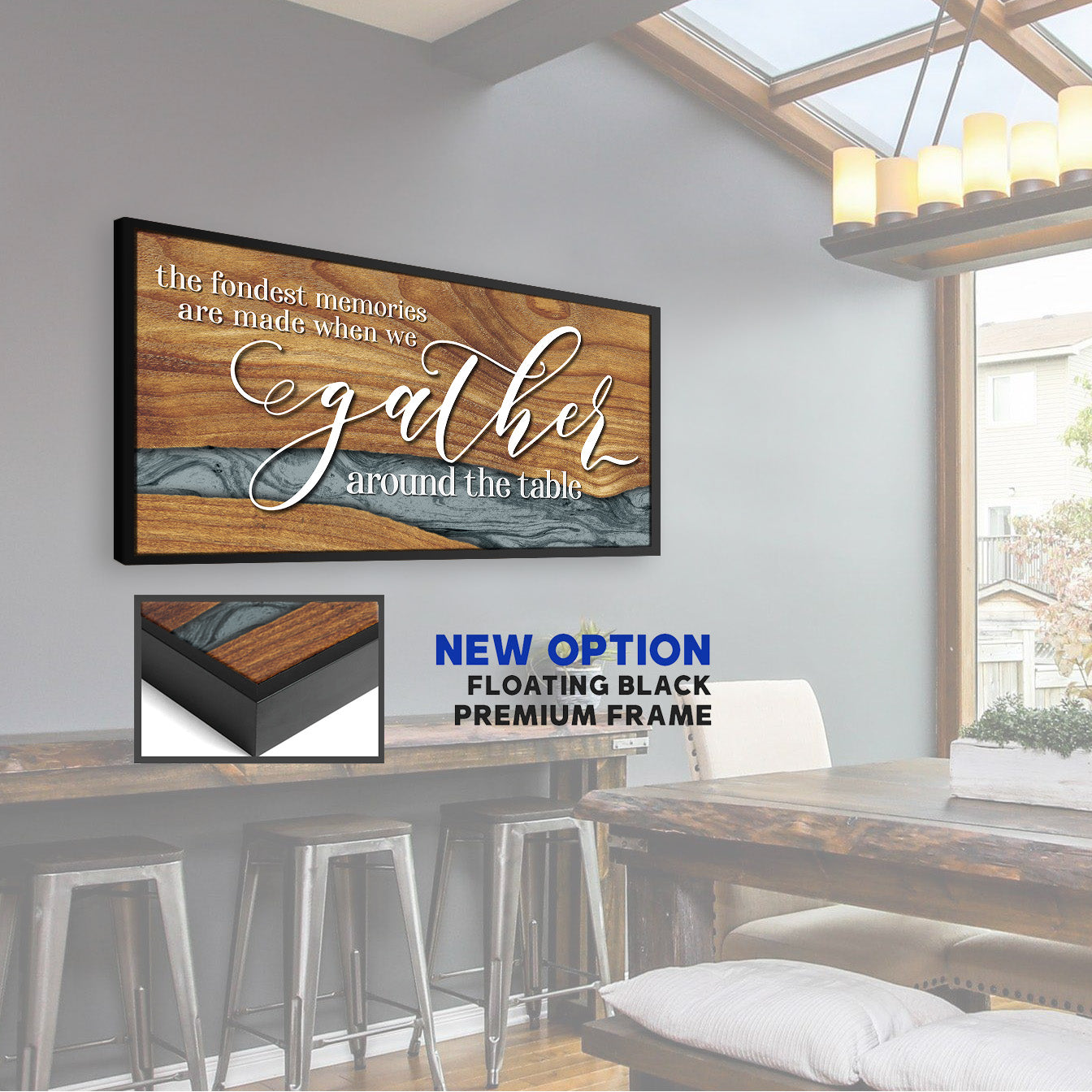 Christian Wall Art - Gather Around the Table, Wood Frame, Ready to Hang! Buy 2, Save 20%