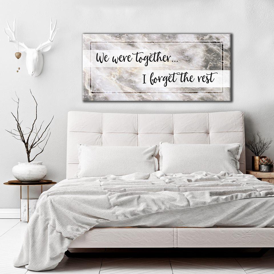 Exclusive Couples Wall Art - 'We Were Together' with Wood Frame, Ready to Hang! Buy 2, Save 20%