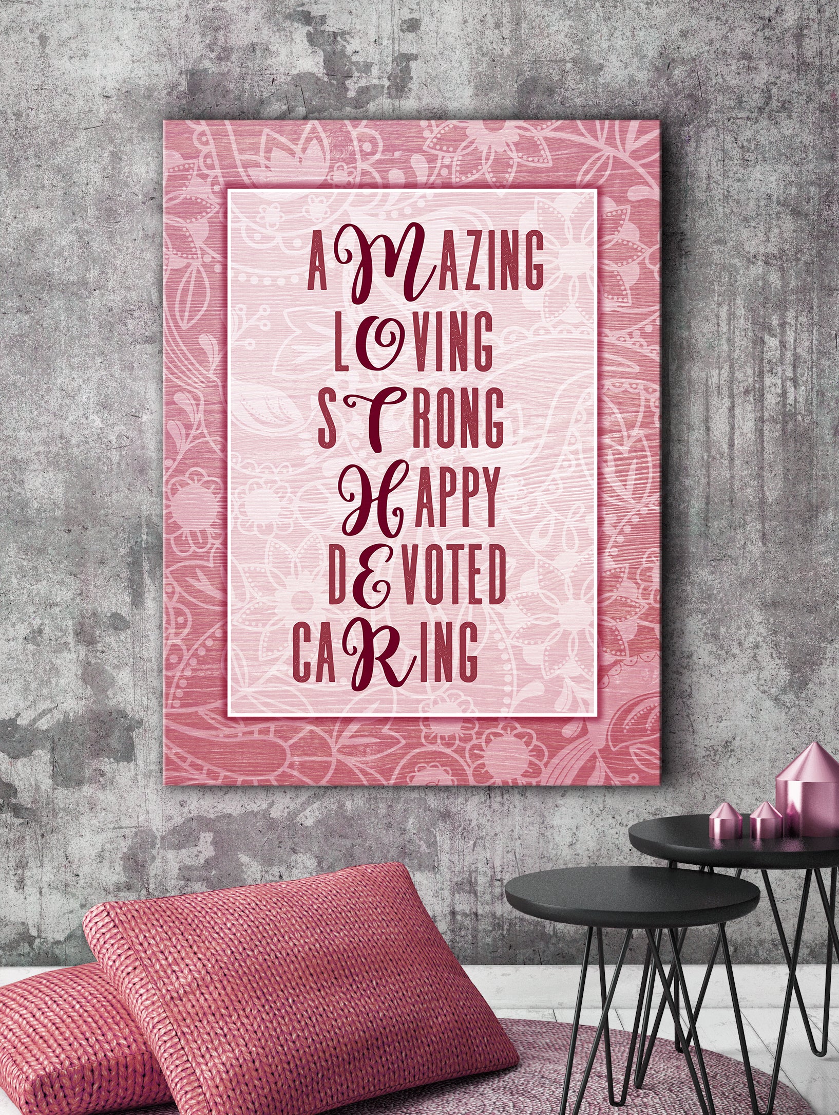 Exclusive Mom Wall Art: Beautiful Mother Portrait in Wood Frame, Ready to Hang! Buy 2 Save 20%