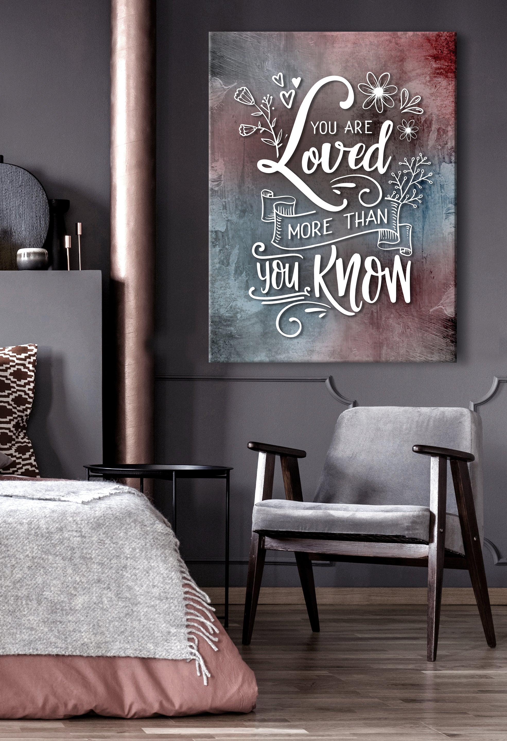 Hot! Couples Wall Art - You Are Loved More Than You Know (Wood Frame, Ready To Hang)