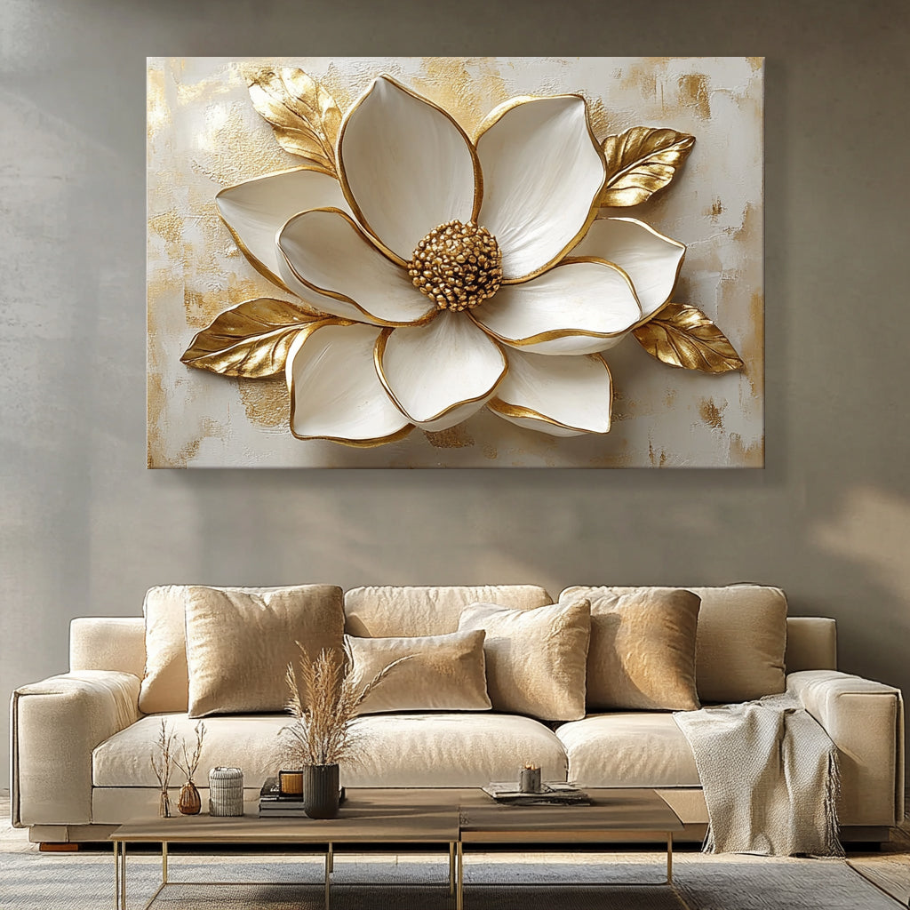 Hot Deal! Golden Blooms V15 Home Wall Art