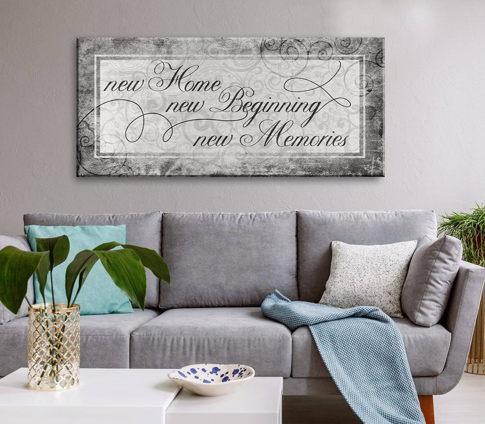 Exclusive! New Home New Beginning V9 Wood Framed Wall Art Ready To Hang