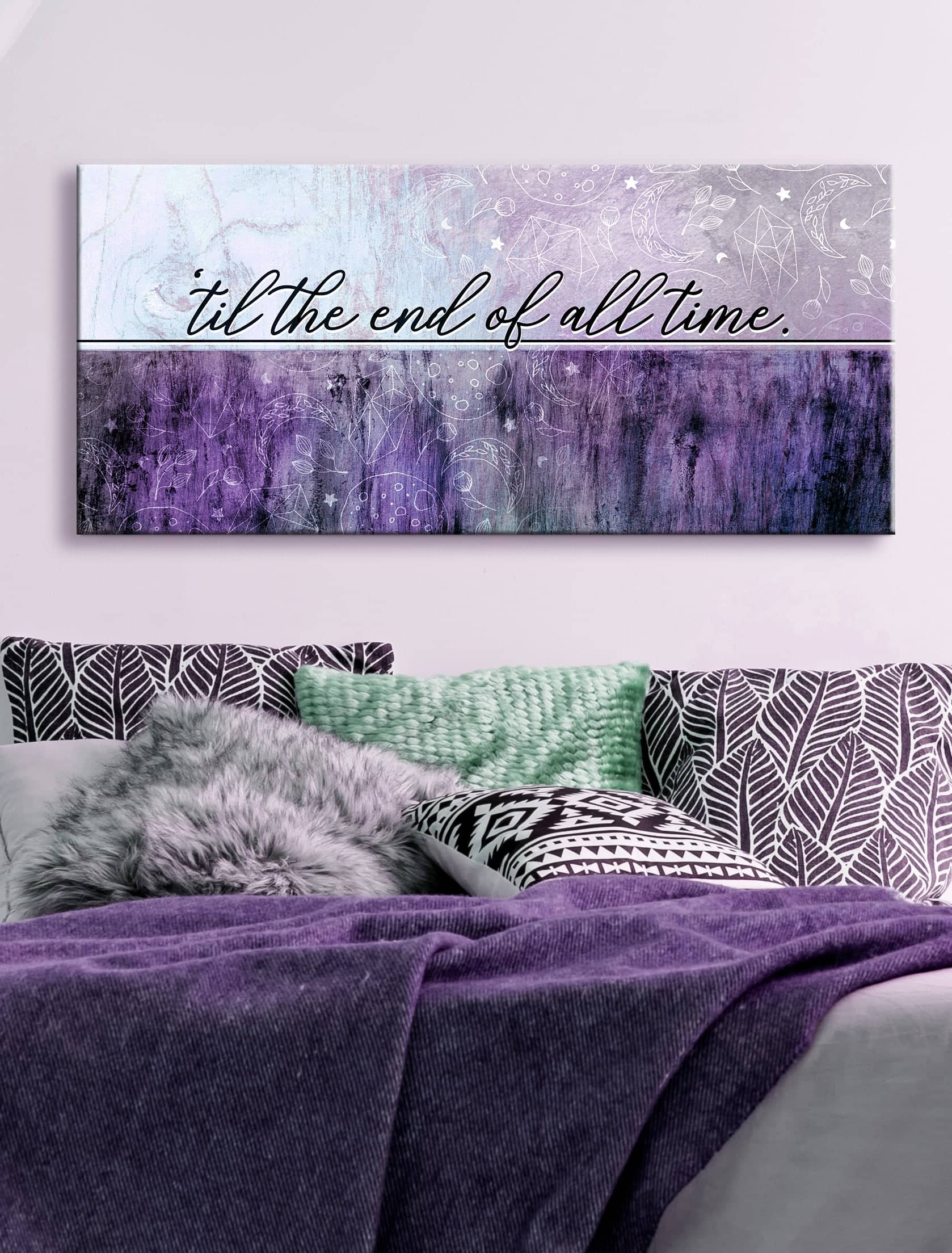 Exclusive! Bedroom Wall Art - Til The End Of All Time (Wood Frame, Ready To Hang)