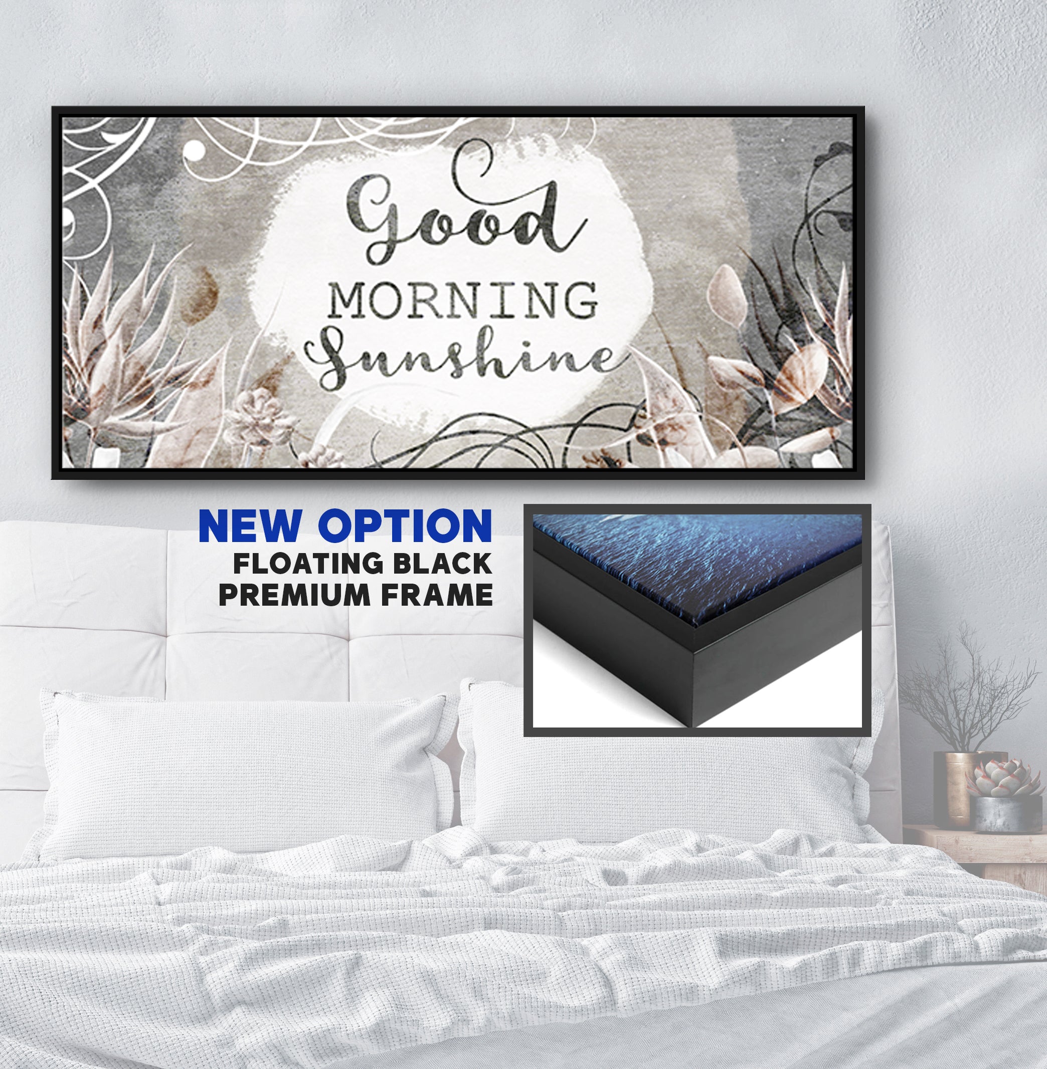 Ready-to-Hang Good Morning Sunshine V2 Wall Art with Wood Frame