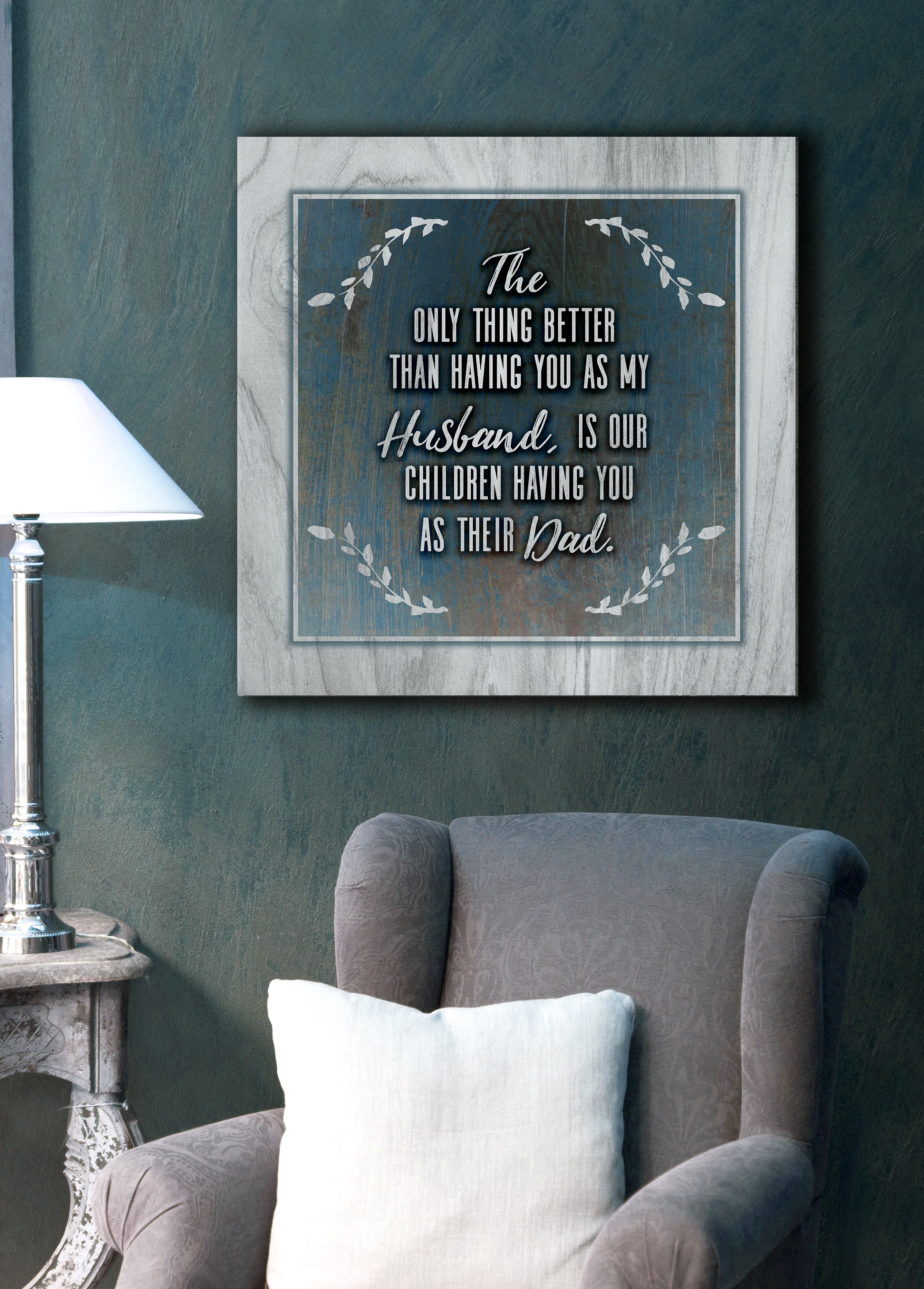 Exclusive! I Love My Father Wall Art with Wood Frame, Ready to Hang