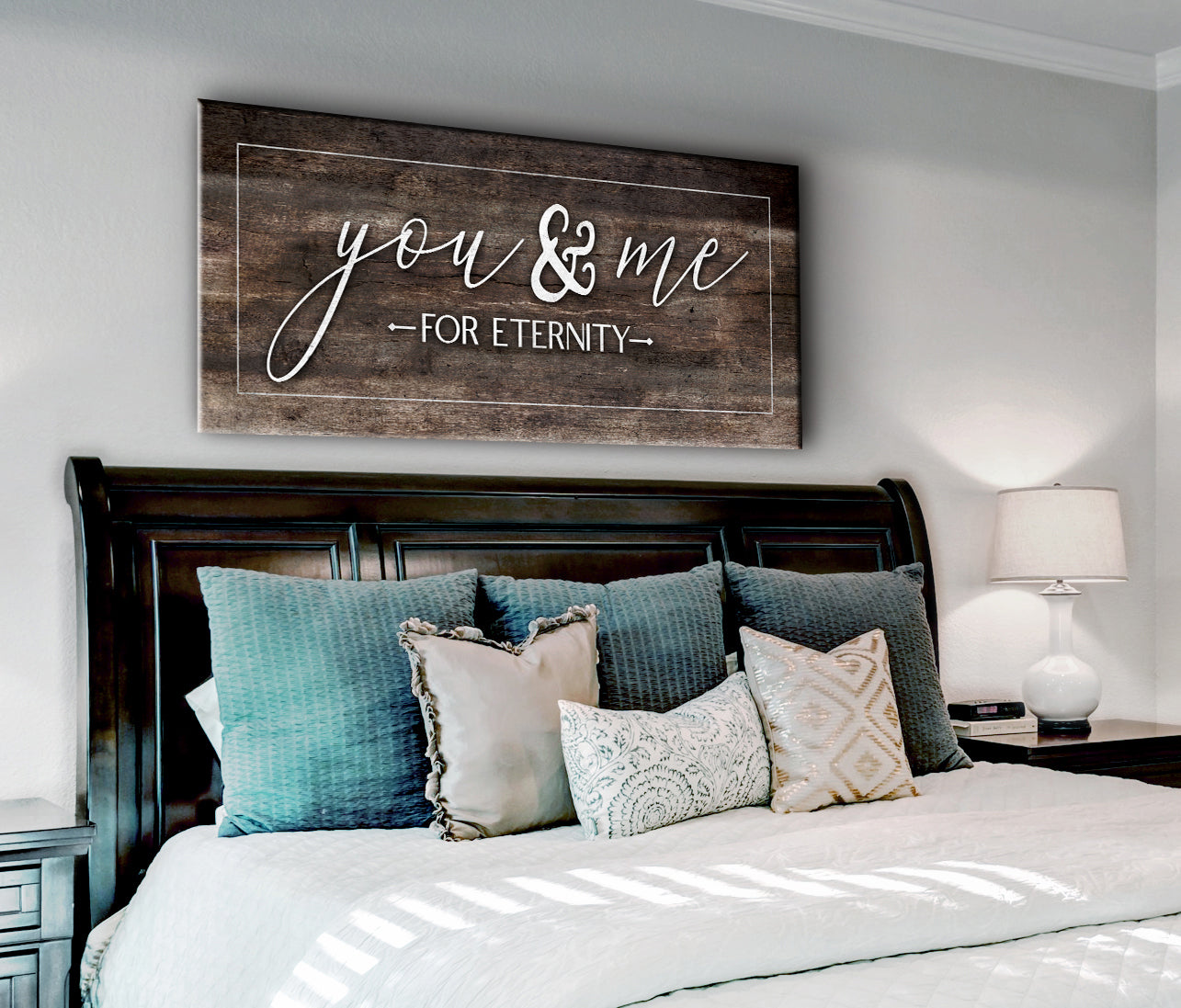 Exclusive Couples Wall Art: 'You & Me For Eternity' with Wood Frame, Ready to Hang - Buy 2 Get 20% Off!