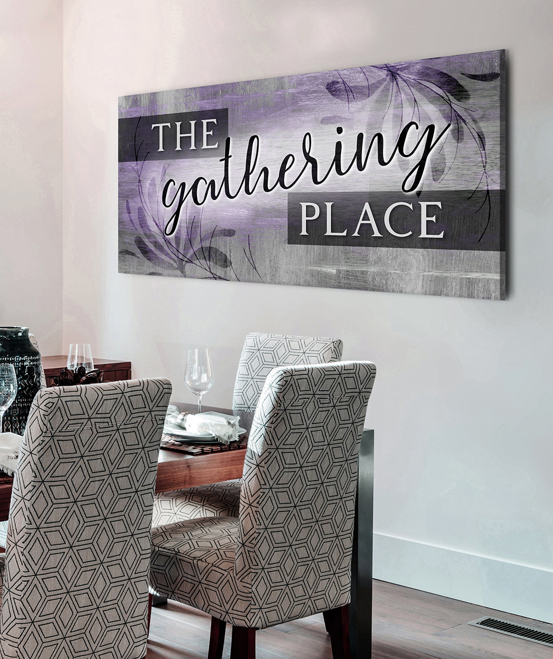 High - Quality Wood - Framed Home Wall Art: The Gathering Place V4 (Ready To Hang)