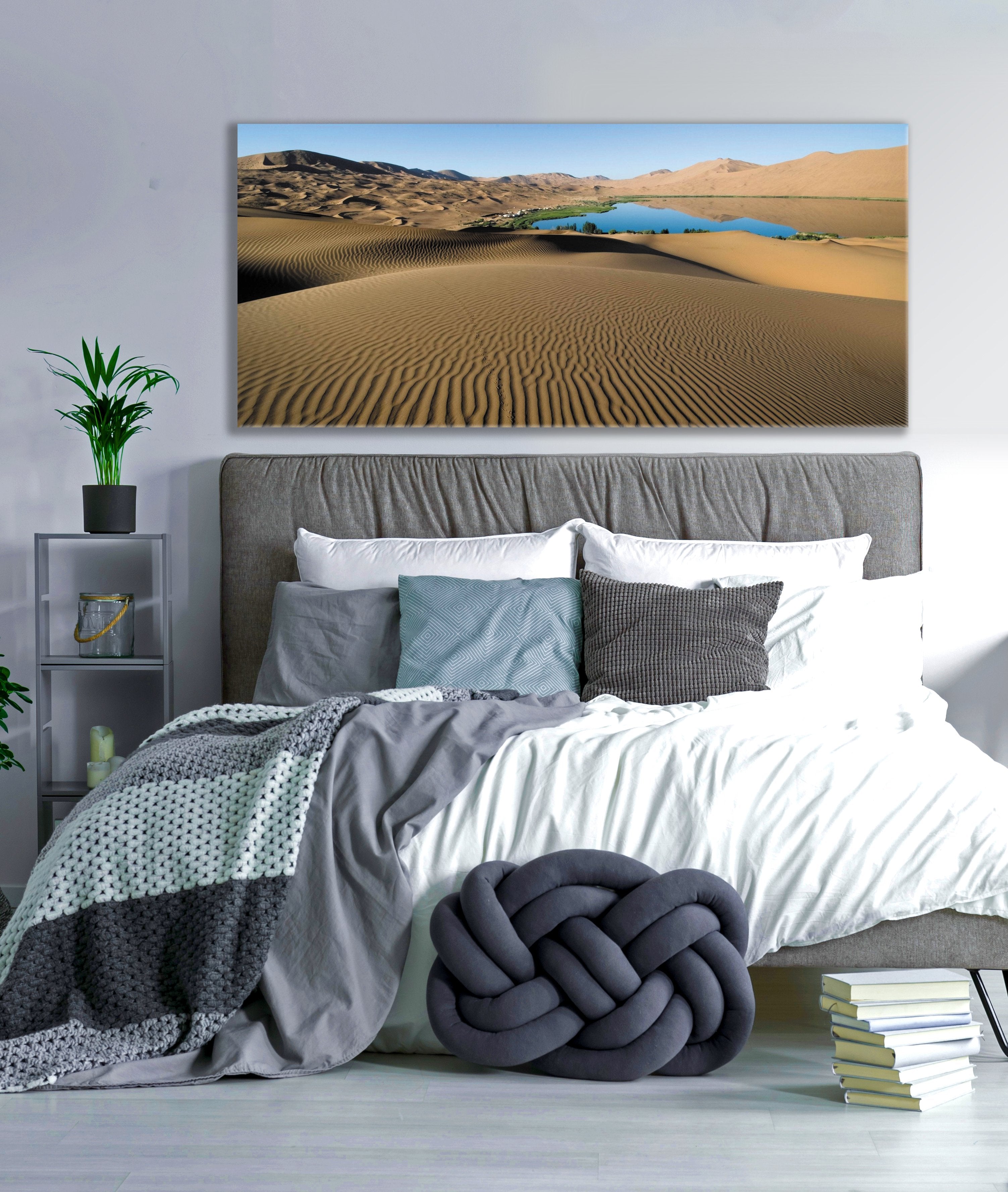 Hot Deal! Desert Landscape Wall Art with Wood Frame, Ready to Hang