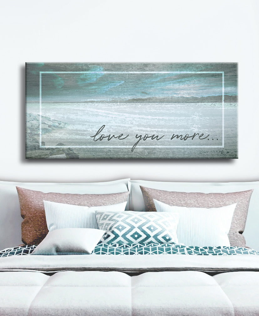 Hot! Couples Wall Art: Love You More V2 (Ready-To-Hang Wood Frame)