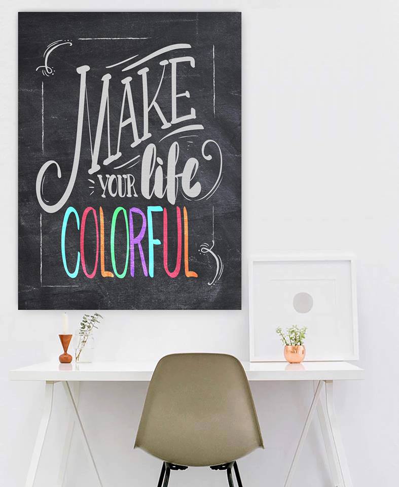 Exclusive Wood Framed Wall Art for Home: Make Life Colorful - Buy 2 Save 20%