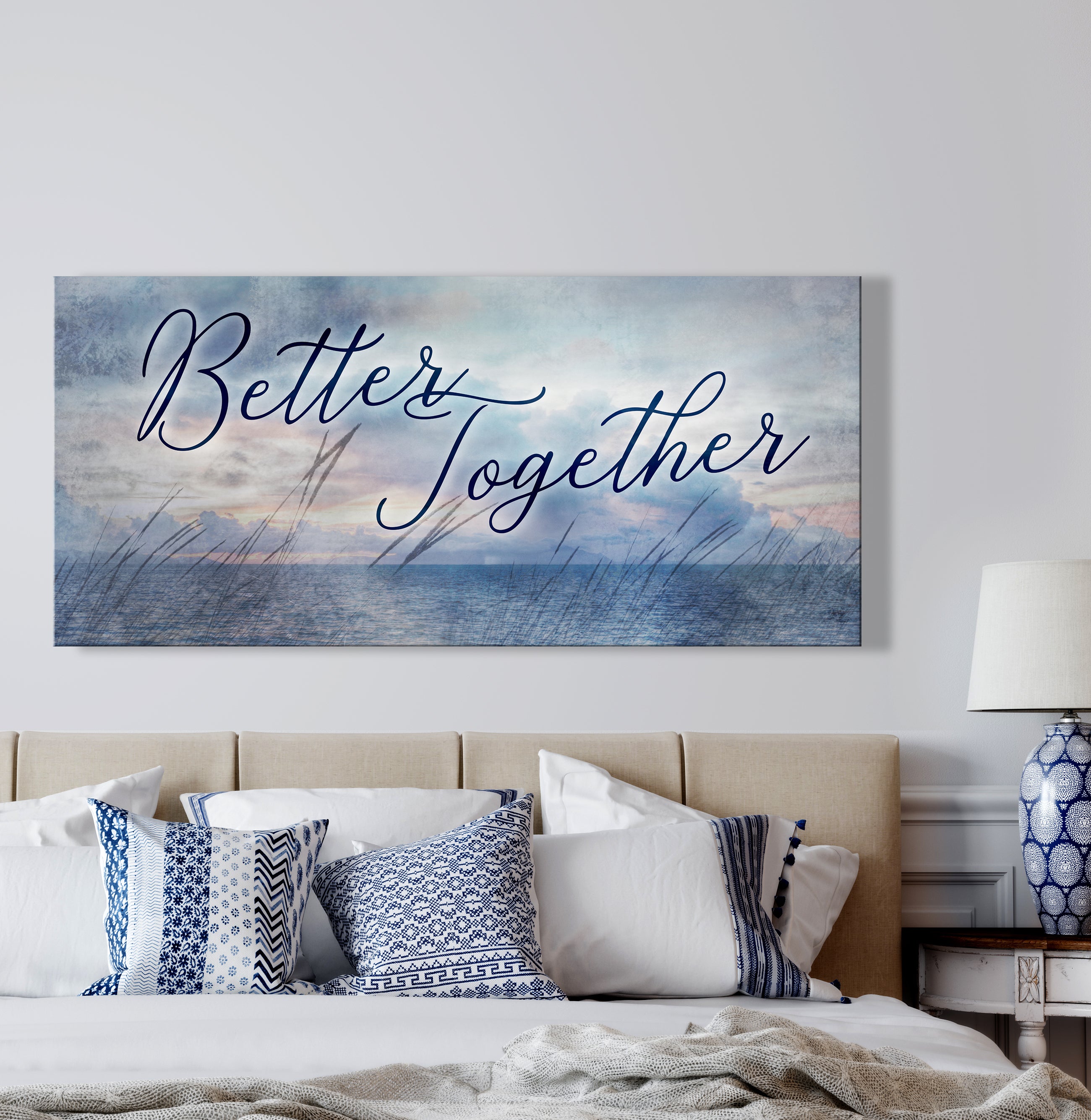 Exclusive Couples Wall Art - 'Better Together V4' with Wood Frame, Ready to Hang, Buy 2 Save 20%